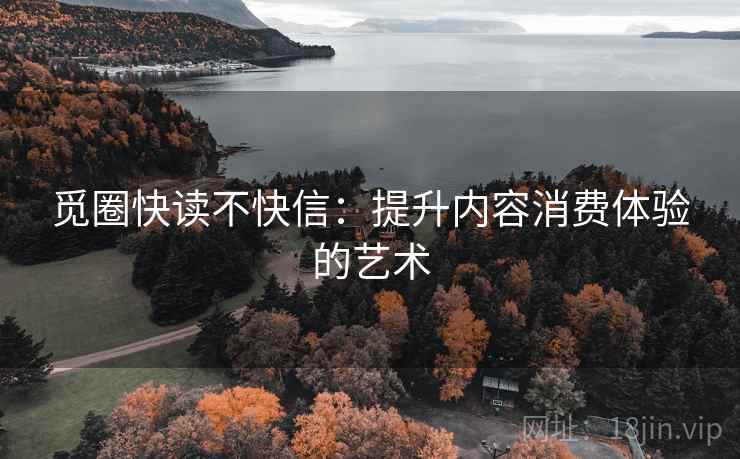 觅圈快读不快信：提升内容消费体验的艺术