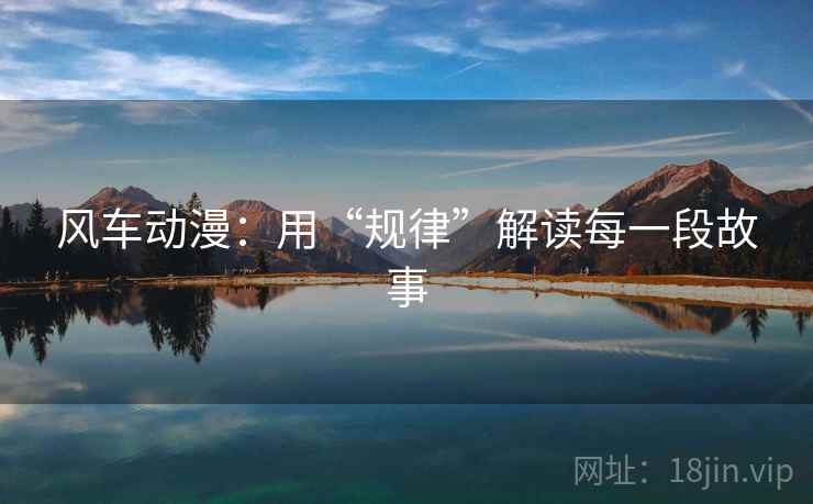 风车动漫：用“规律”解读每一段故事