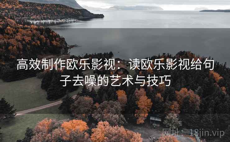 高效制作欧乐影视:读欧乐影视给句子去噪的艺术与技巧