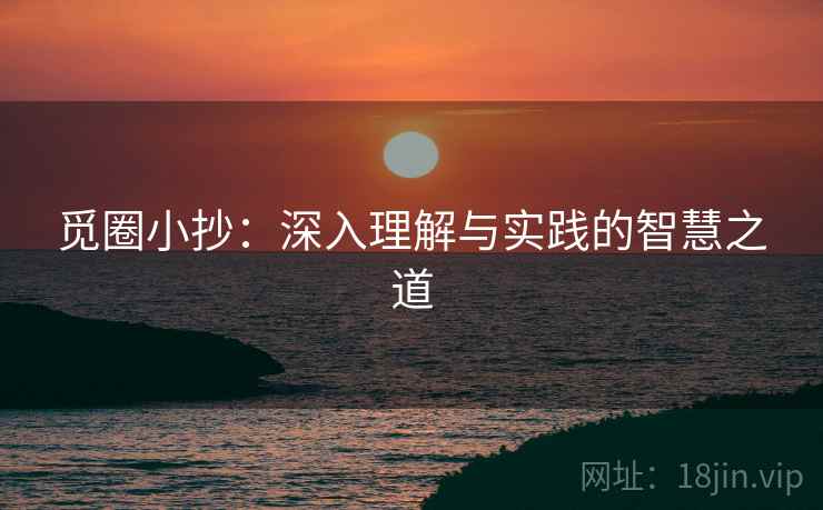 觅圈小抄:深入理解与实践的智慧之道